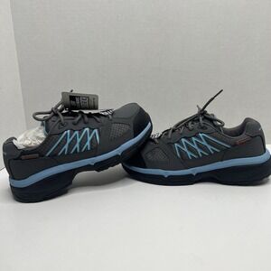 Skechers Work Conroe Kriel Women's 7 Steel Toe Slip Resistant Gray Blue New